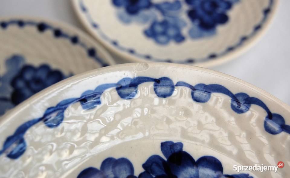 Fajans Koło PRL vintage malowany talerz patera