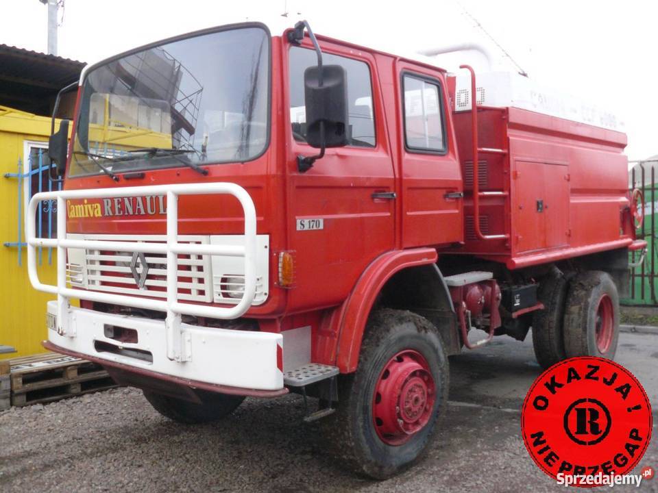 Wóz strażacki 4x4 Renault S170 1991 zabud Camiva blokada mostu małopolskie Kraków