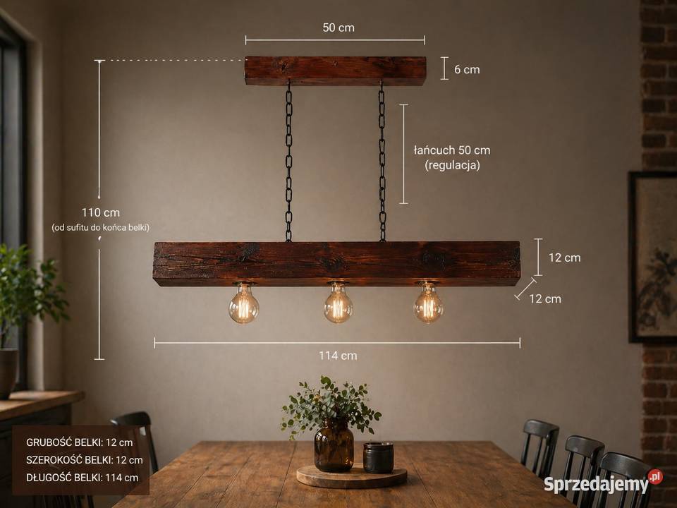 Lampa sufitowa rustykalna OLD WOOD RETRO LSI2B44 Siedlec sprzedam