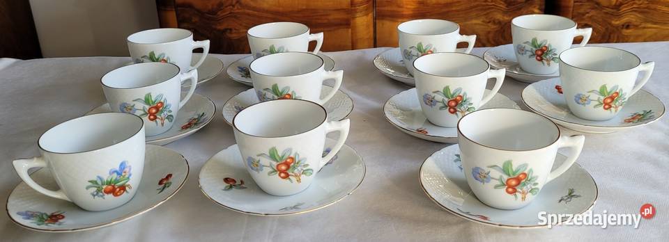 Bing Grondahl Kopenhaga filiżanka dekor Żurawina małopolskie Kraków