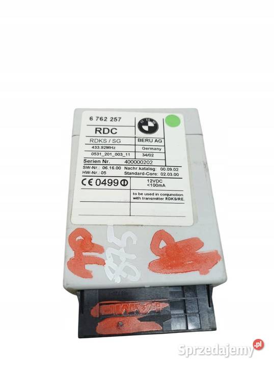 MODUŁ RDC 6762257 Bmw Seria 7 IV 20012008 Rok produkcji 2002 Komputery sprzedam