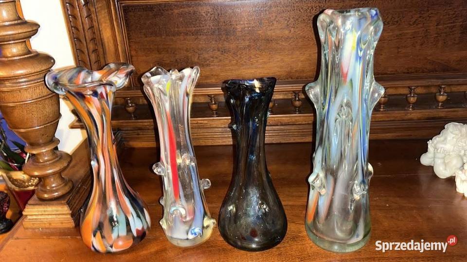 Wazon szklany Sękacz Czasy Prl Gdańsk