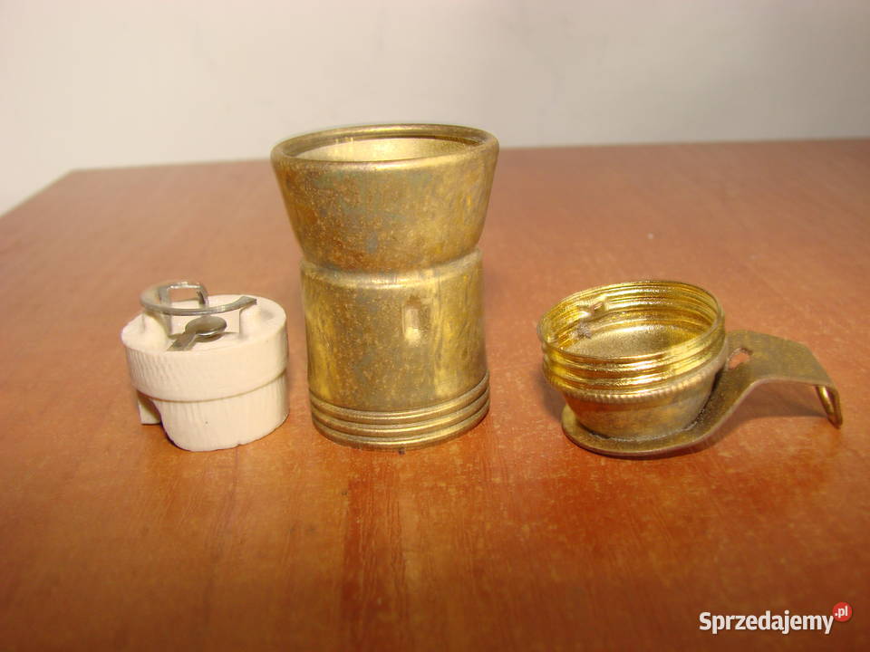 stara mosiężna oprawka żarówki Oprawy i oczka Pruszcz Gdański sprzedam