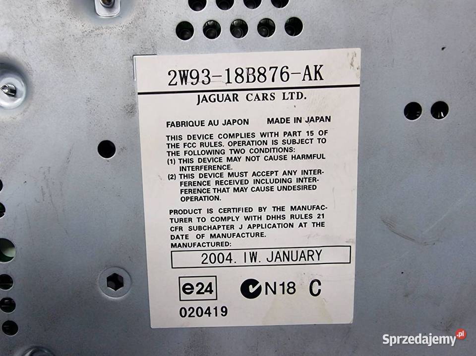 RADIO JAGUAR XJ 2W9318B876AK osobowe Lipno