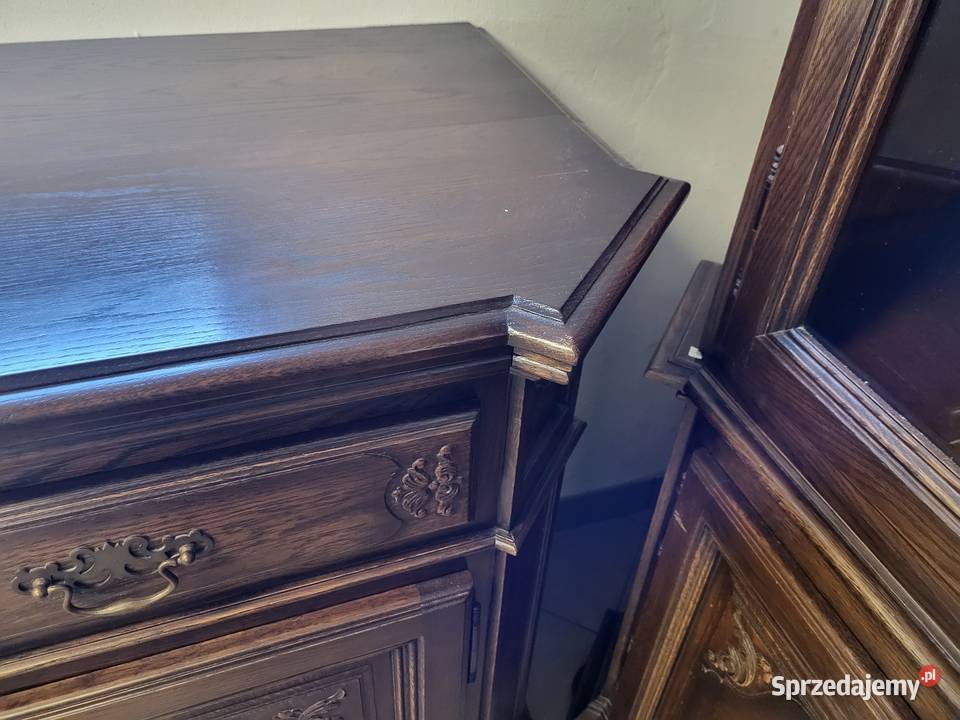 Ładnie rzeźbiona komoda dębowa stan transport Komody Kleczew