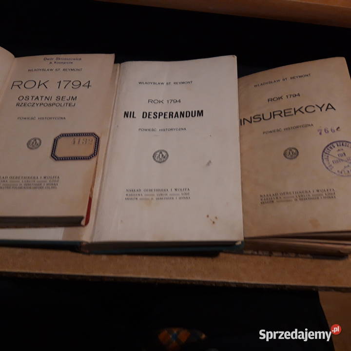 Trylogia Reymonta 1794 13 1913 oprintrol Antykwariat Iwno sprzedam