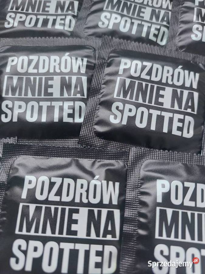 POZDRÓW MNIE NA SPOTTED - modne prezerwatywy z nadrukiem