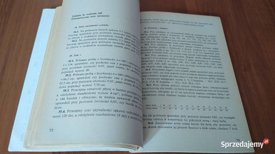 Zadania ze statystyki Tadeusz Puchalski matematyka Gdańsk