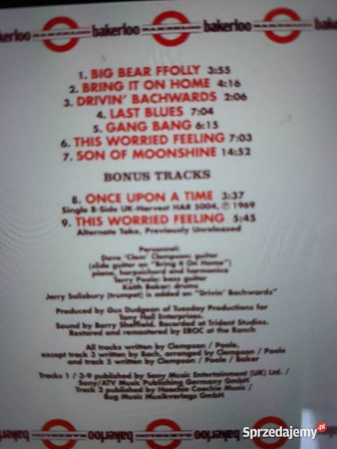 Archiwalne wykopaliska Hard Blues Rocka BAKERLOO Rzeszów