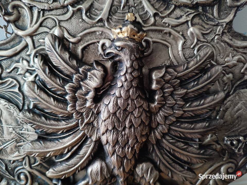 Piękny ryngraf z orłem polskim patriotyczny Łódź