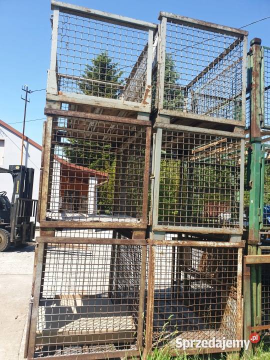 Kontener metalowy 124x84x97 kosz druciany