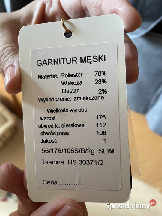 Garnitur męski szary Rozmiar 56 dolnośląskie Wałbrzych
