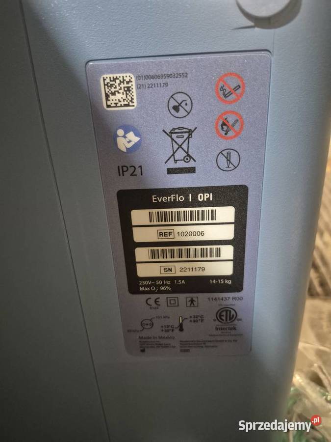 Koncetrator tlenu Everflo Philips Nowy Pozostałe lubelskie