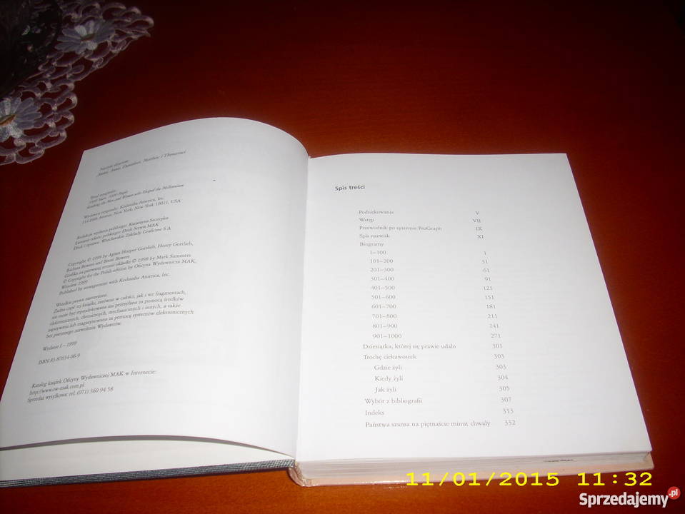 1000 POSTACI TYSIĄCLECIAranking ludziktórzy Rok wydania 1999 sprzedam
