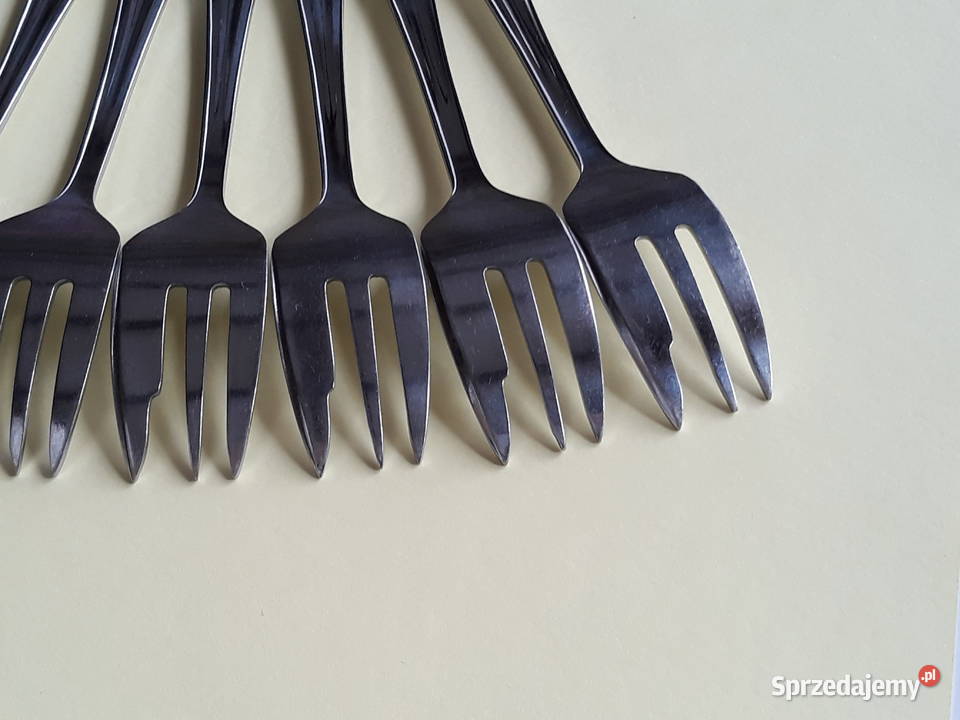 Widelczyki deserowe Polwid sztućce PRL Dąbrowa Górnicza