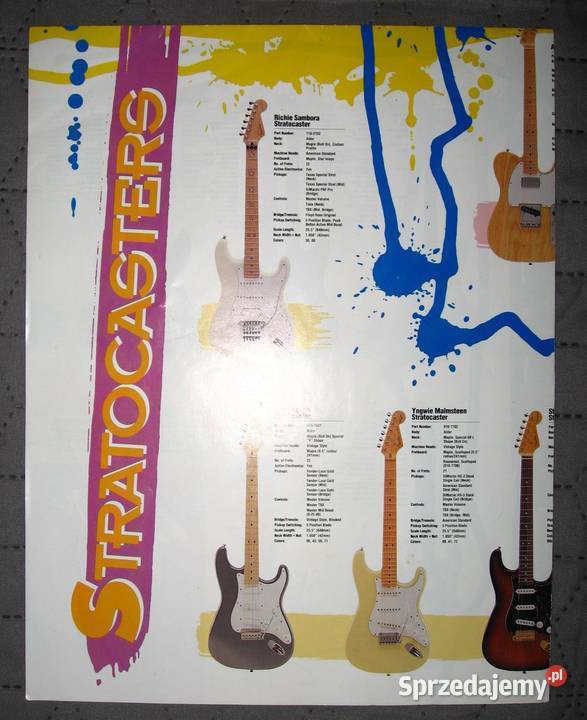 Fender Stratocasters Telecasters plakat katalog Gitary i akcesoria Kępice