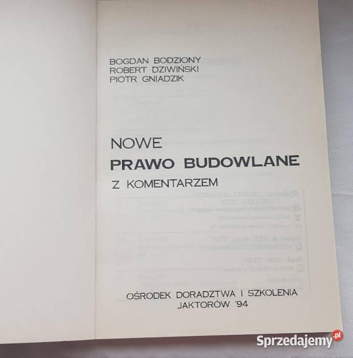 Nowe prawo Budowlane z komentarzem B Bodziony