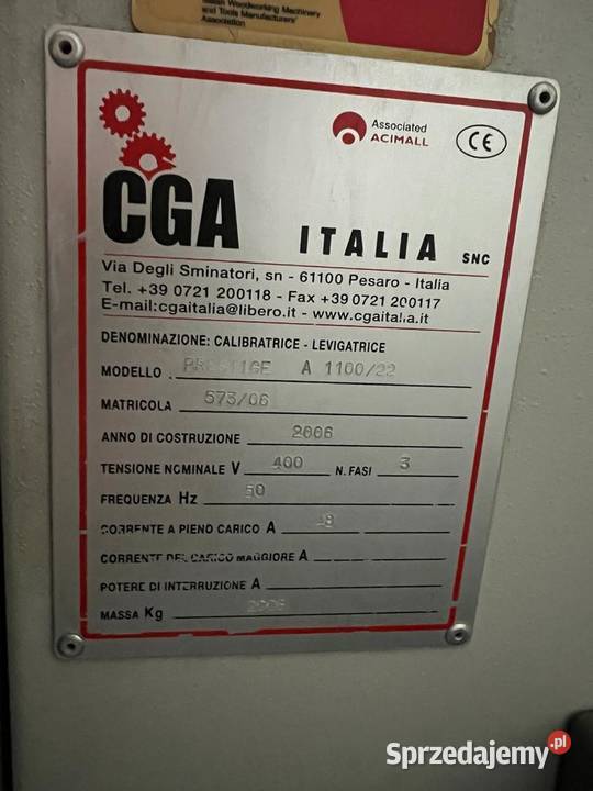 Szlifierka szerokotaśmowa CGA PRESTIGE A 110022 Juszczyn