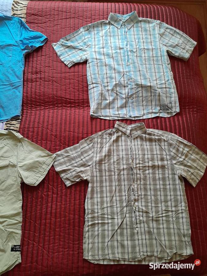 Różne męskie koszule z krótkim rękawem zadbane