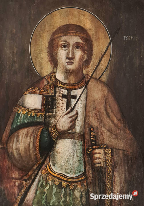 Ikona Święty Jerzy XIX wiek 0346 mazowieckie Warszawa