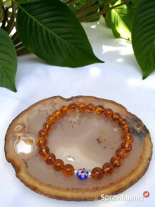 Bransoletka z bursztynu bursztyn bałtycki kulka Warszawa sprzedam