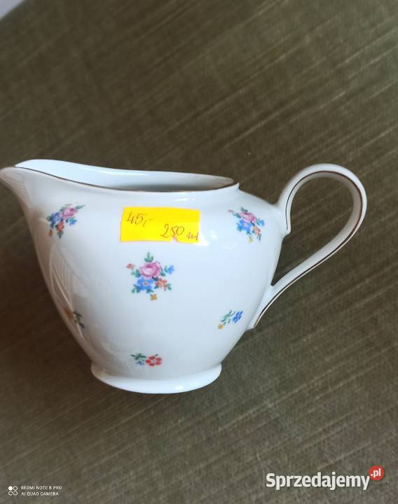 Mlecznik Biała porcelana w kwiatki Gdańsk