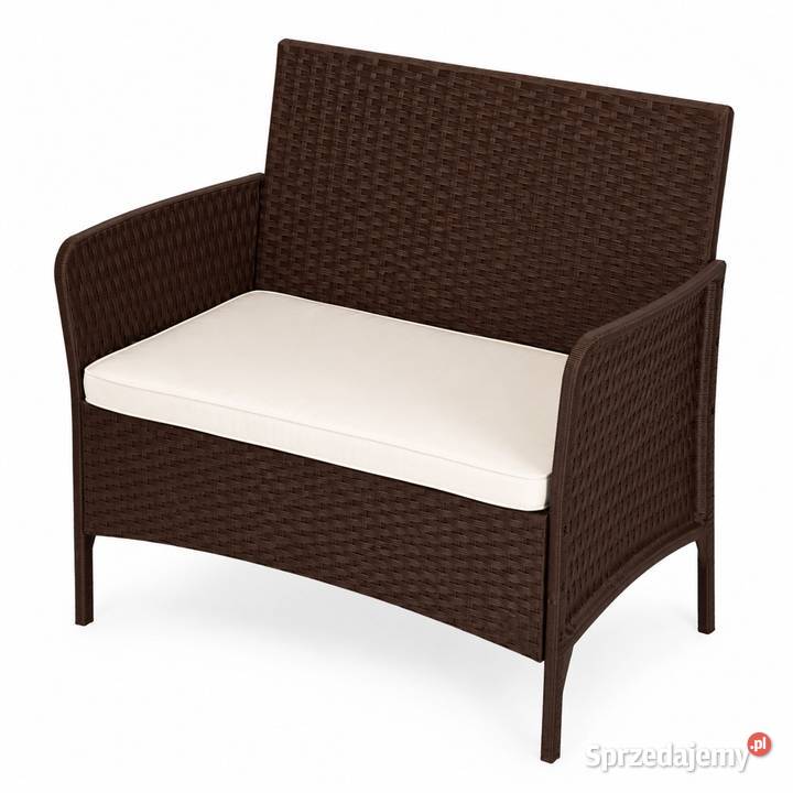 Sofa ogrodowa dwuosobowa z poduszką tworzywo sztuczne opolskie