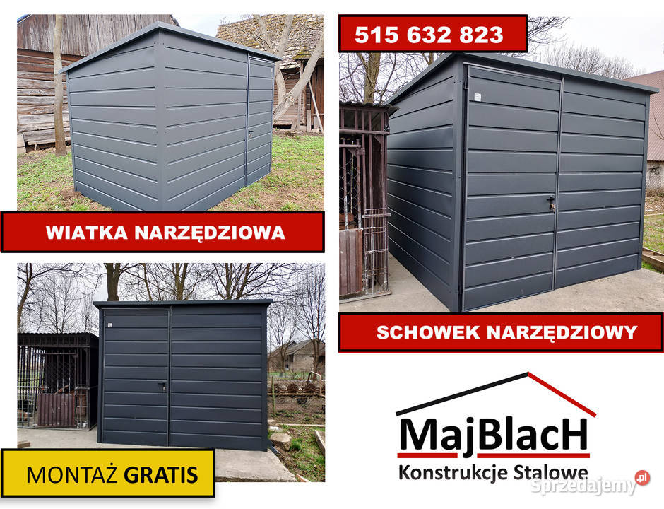 Garaż Blaszany Drewnopodobny 3x5 BLASZAK Garaże warmińsko-mazurskie Ełk