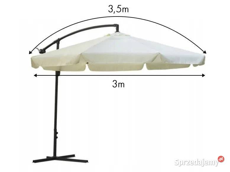 PARASOL OGRODOWY Duży Składany 350 Pokrowiec XXL tworzywo sztuczne Toruń