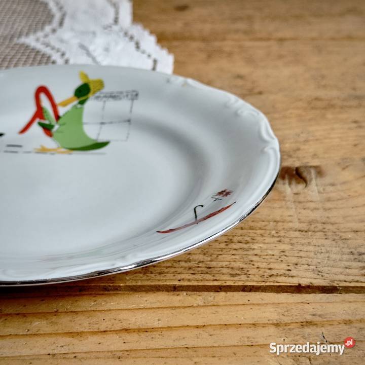 Talerz deserowy Chodzież kaczka dziwaczka PRL Myszków sprzedam