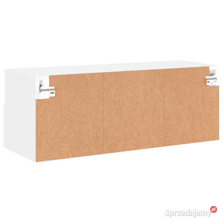 Ścienna szafka TV biała 80x30x30 materiał Warszawa