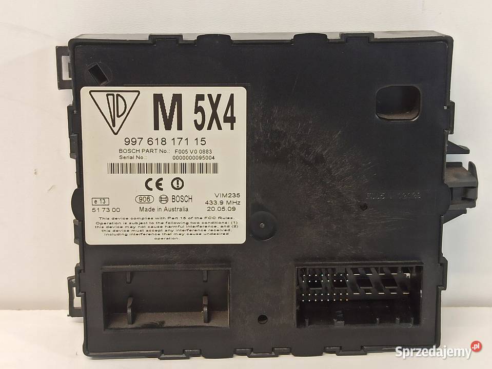PORSCHE BOXSTER MODUŁ IMMOBILISERA 99761817115