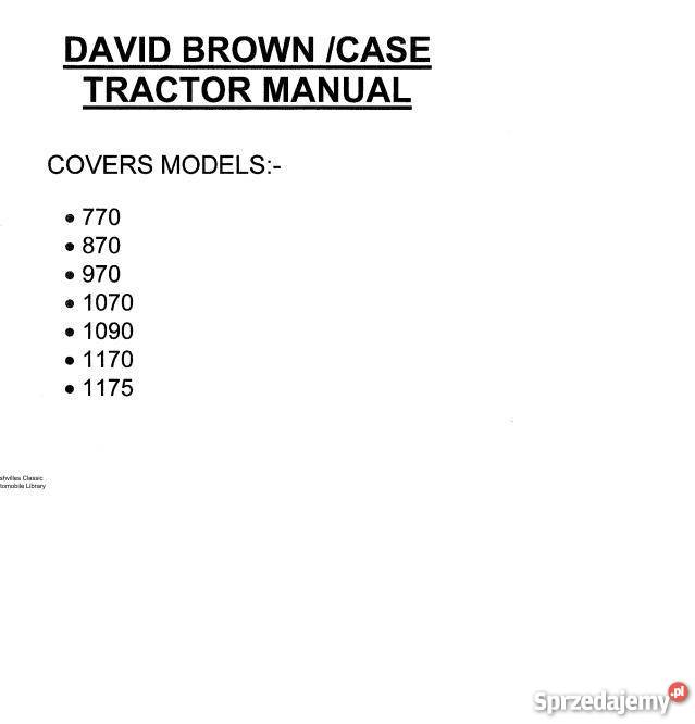 Db Brown 870 970 1070 1090 1170 1175 instrukcja Kielce