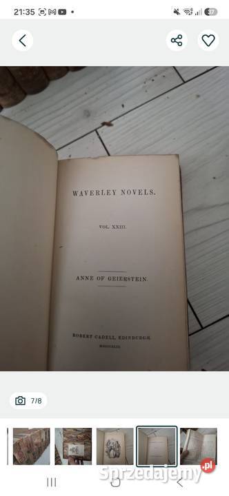 Stare Książki kolekcjonerskie Sir Walter Scott Głogówek