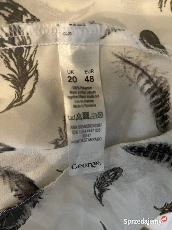 George koszula damska modny wzór pióra hit 48 długi Choszczno