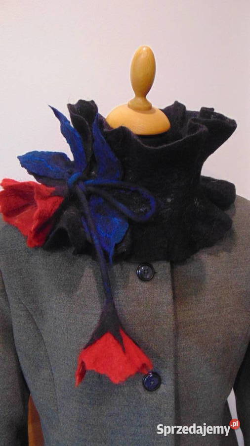 Szalik kryza otulacz na szyję rękodzieło filc Dla kobiet lubelskie Lublin sprzedam