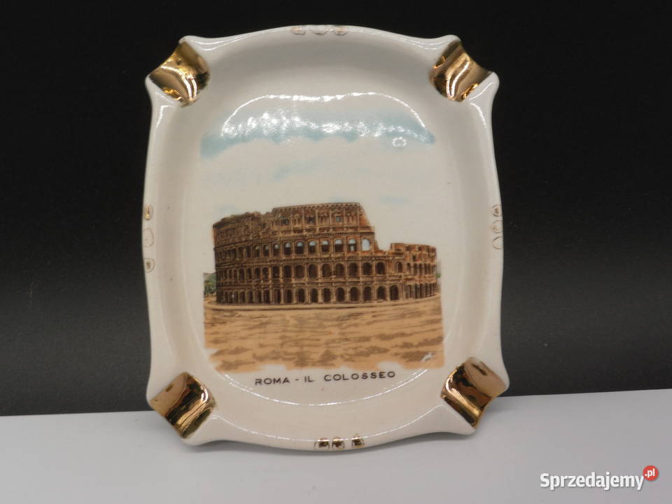 Popielniczka Ceramiczna Rzym Koloseum Lata 6070 Raszków