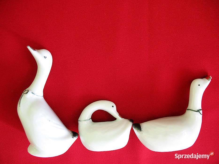 Gęś Rodzina trzech gąsek 8 i 55 i 45 Porcelana Siedlce