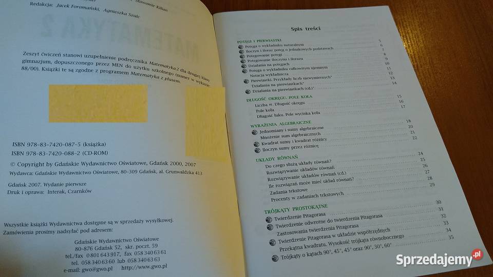 Matematyka z plusem 2 zeszyt ćwiczeń Dobrowolska szkoła podstawowa Gdańsk sprzedam