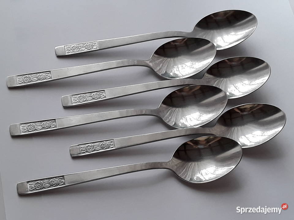 Łyżki obiadowe 1 RÓŻE Gerlach sztućce PRL Dąbrowa Górnicza sprzedam