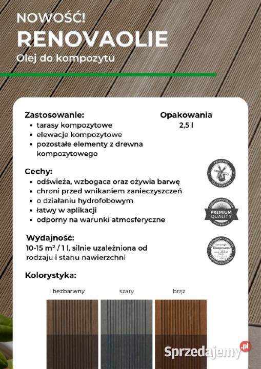 Renovaolie olej do kompozytu Pozostałe lubuskie Gorzów Wielkopolski