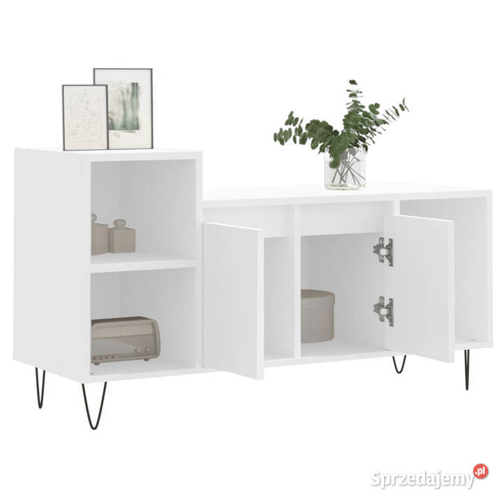 Szafka pod TV biała 100x35x55 materiał RTV Warszawa