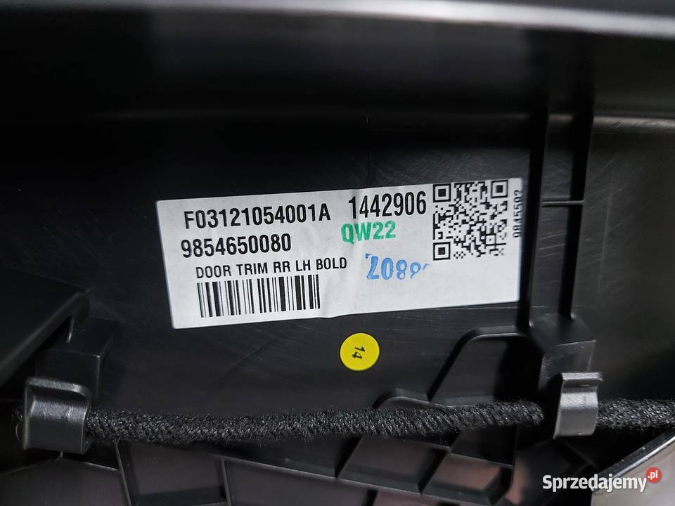 OPEL Grandland II Tapicerka drzwi tył lewa Tapicerki samochodowe