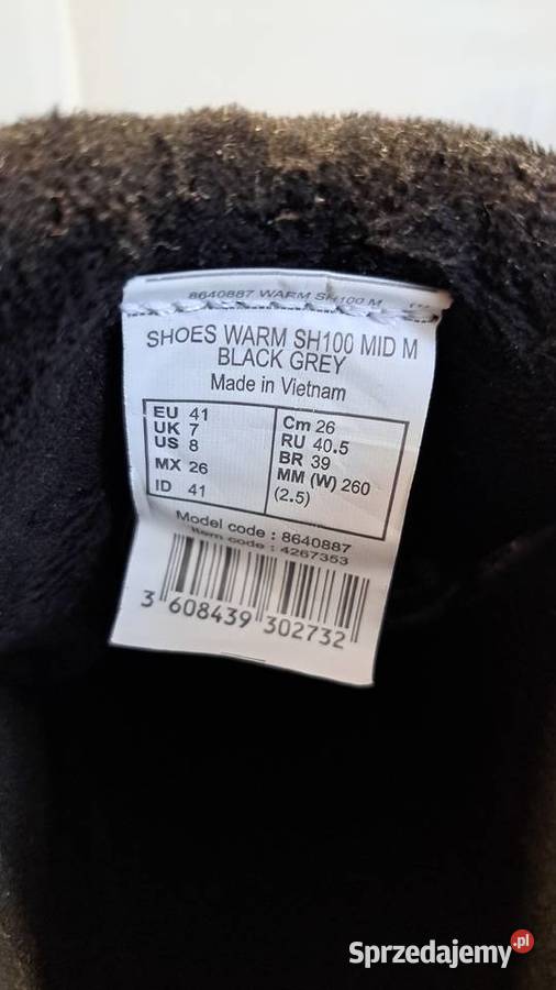 Buty turystyczne zimowe męskie Quechua SH100 Mid Warszawa sprzedam