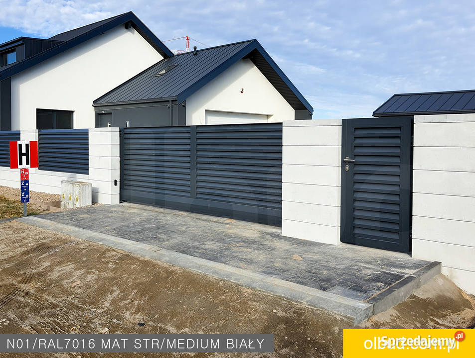 Nowoczesne ogrodzenie żaluzjowe Aluminium ALFEN Ogrodzenia i bramy Gdynia