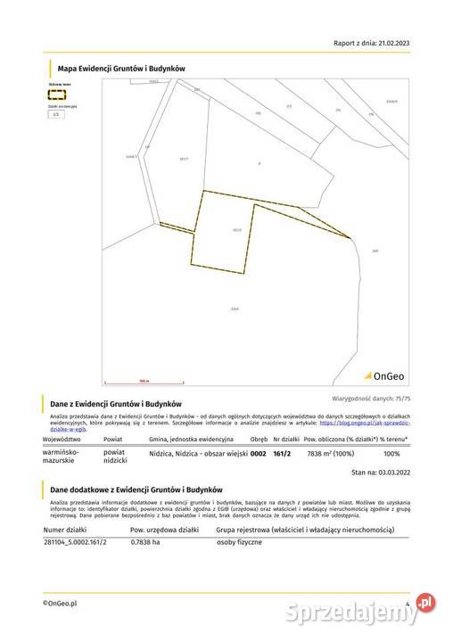 Działka Jeziorem Wóleckim 22zł/m2