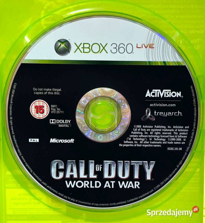 Xbox 360 Call of duty world at war Elbląg