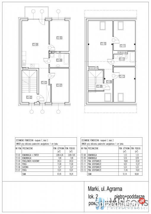 sprzedaży mieszkania Marki Legionowa 13488 134.88m2
