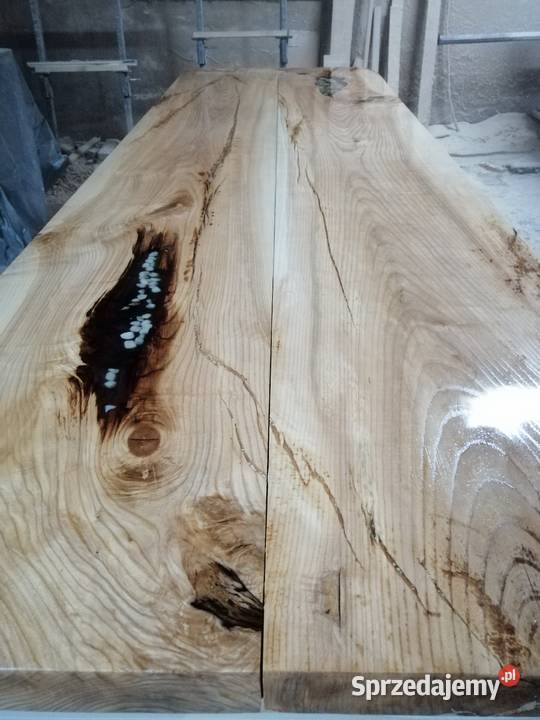 stół 300x100x7 monolit jesion żywica loft dąb 300cm Przysucha