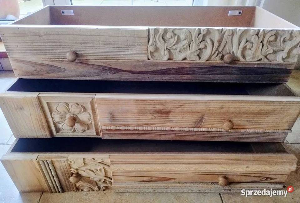 Szuflady Fronty dekory sosnowe 3 73cm Serock